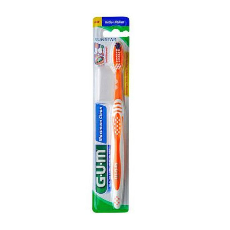 Gum Maximum Clean Cepillo de dientes de cerdas medianas Cabeza regular