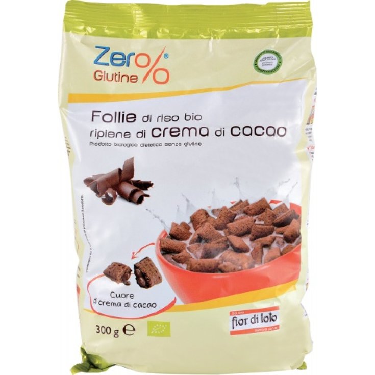 Fior Di Loto Zero% Rice Follie Con Chocolate Negro Orgánico 300g