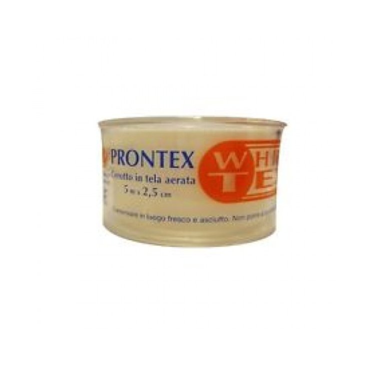 Parche Safety Prontex White Tex En Lona Aireada 5m x 2,5cm