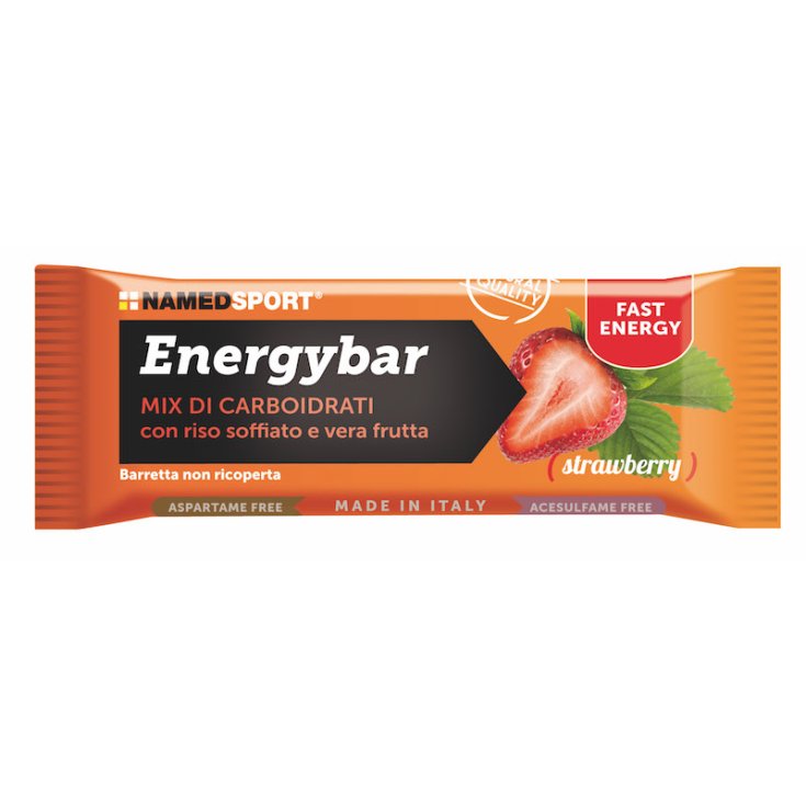 NamedSport Energybar Fresa Complemento Alimenticio Barrita 35g