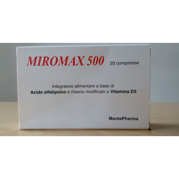 MontePharma Miromax 500 Complemento Alimenticio 20 Comprimidos