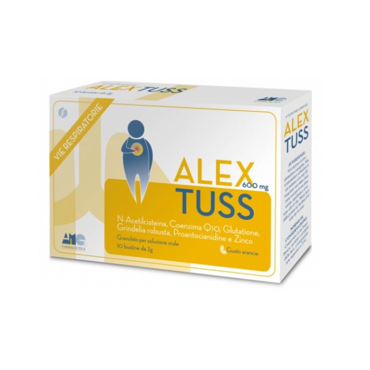 AMG Pharmaceutical Alex Tuss Suplemento para la tos 10 sobres
