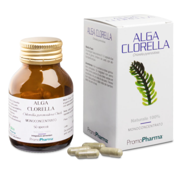 PromoPharma Complemento Alimenticio Monoconcentrado Alga Chlorella 50 Cápsulas