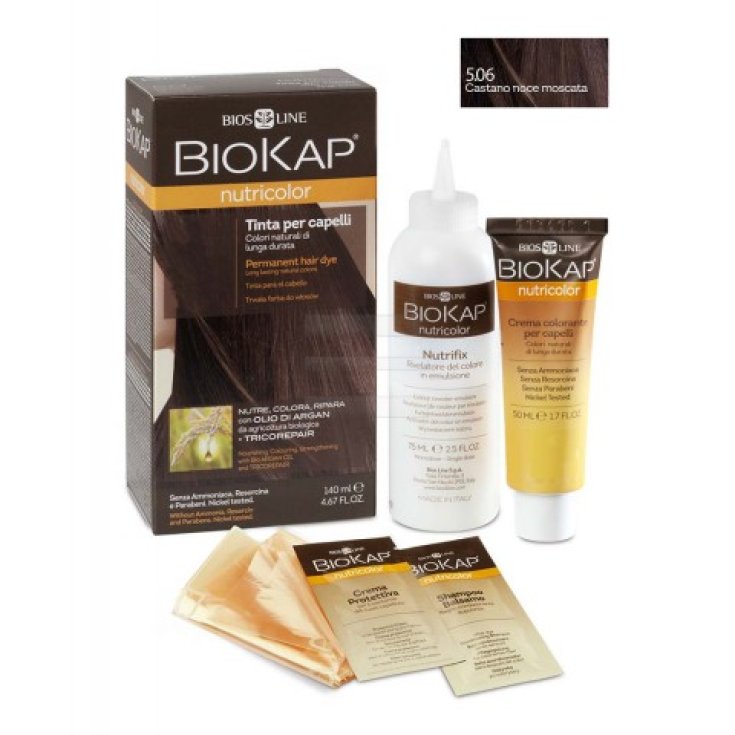 Biokap Nutricolor 5.06 Castaño Tintura Nuez Moscada 140ml