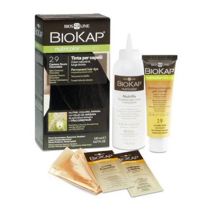 BiosLine Biokap Nutricolor Tinte Capilar Delicado Color 2,9 Castaño Chocolate Oscuro