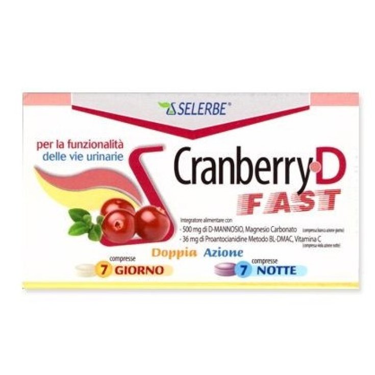 Selerbe Cranberry D-Fast Complemento Alimenticio 7+7 Comprimidos Dia Y Noche