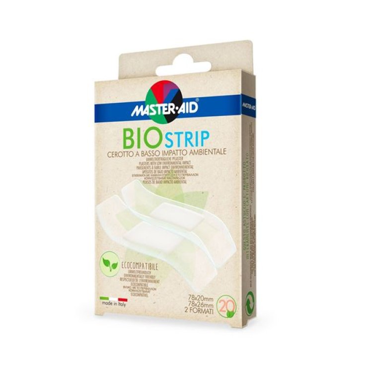 Master-Aid® Bio Strip Patch Con Bajo Impacto Ambiental Tamaño Grande 78x26mm 10 Piezas