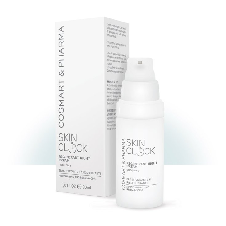 SkinClock Crema Regenerante de Noche Crema Facial Elastizante y Reequilibrante 30ml