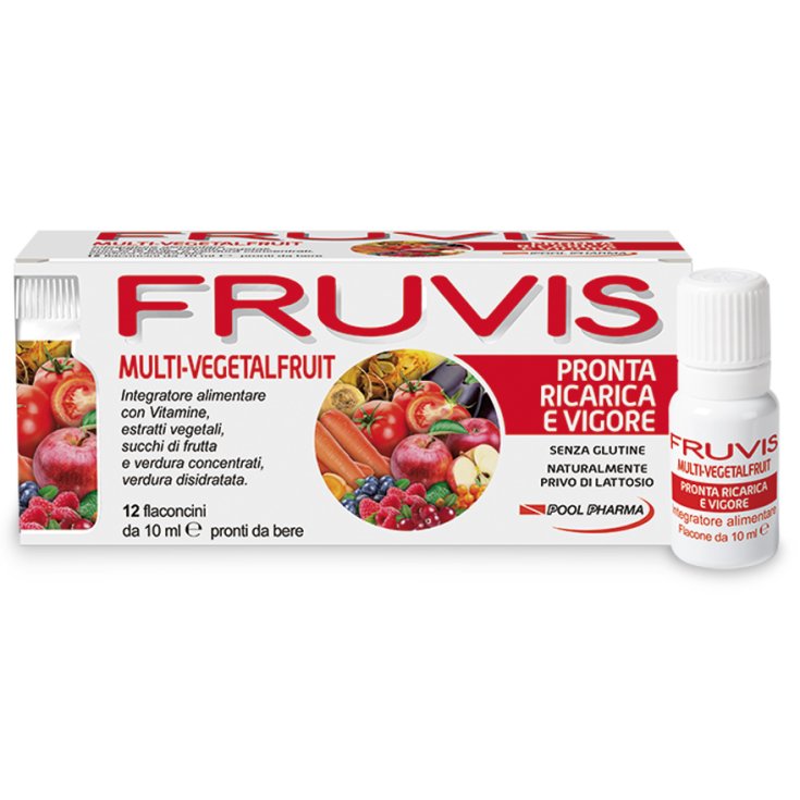 Fruvis Multi-VegetalFruit Complemento Alimenticio De Recarga Y Vigor 12 Botellas