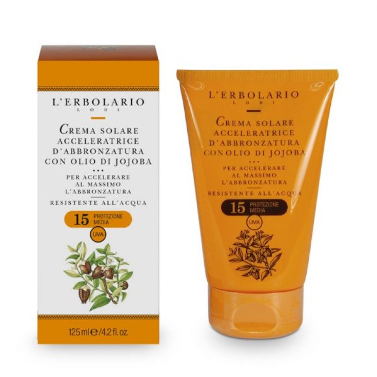 L'Erbolario Crema Solar Aceleradora del Bronceado con Aceite de Jojoba SPF15 125ml