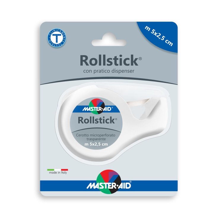 Master-Aid® Rollstick® Yeso Microperforado Transparente Con Práctico Dosificador m 5 x 2,5 cm