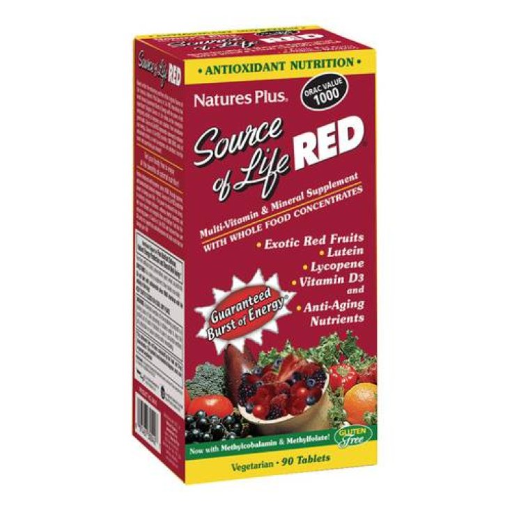 Nature's Plus Source Of Life Suplemento alimenticio rojo 90 tabletas