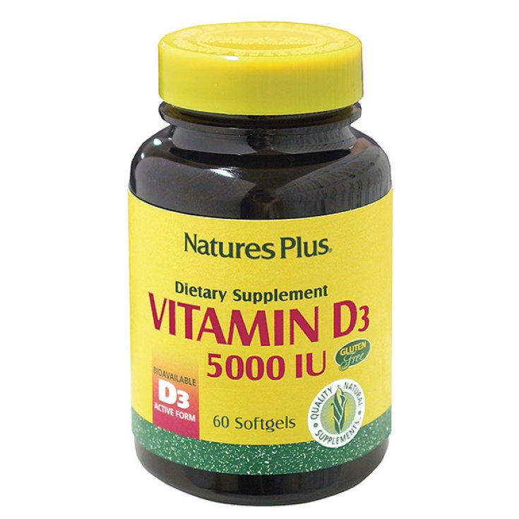 Natures Plus Vitamina D3 5000 Ui Complemento Alimenticio 60 Cápsulas