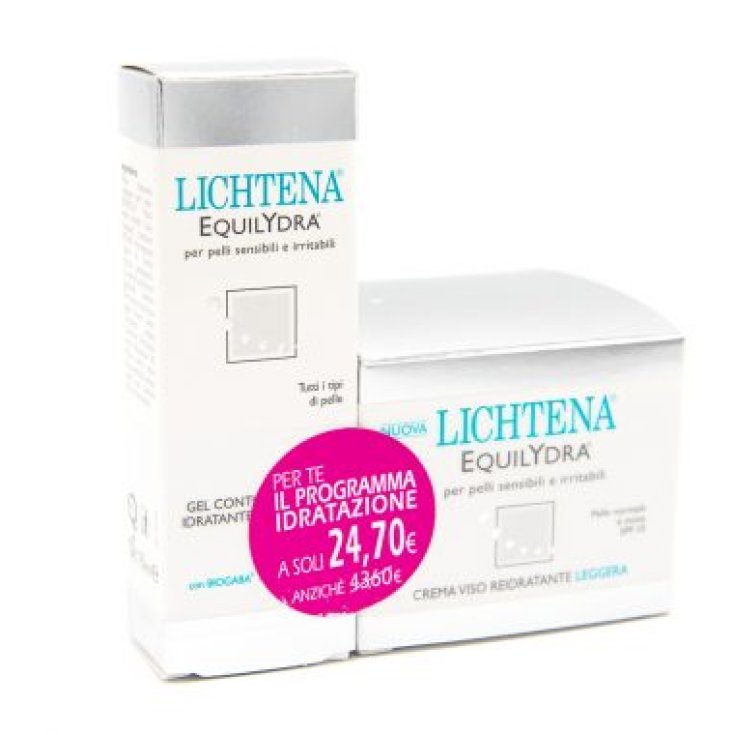 Lichtena Equilydra Crema Facial Hidratante Ligera + Gel Contorno de Ojos