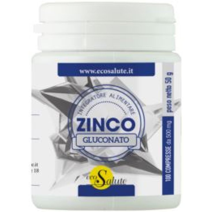 EcoSalute Zinc Gluconate Complemento Alimenticio 100 Comprimidos