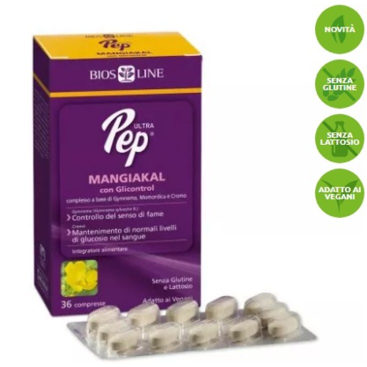 Bios Line Ultra Pep Mangiakal Con Glicontrol Complemento Alimenticio 36 Comprimidos