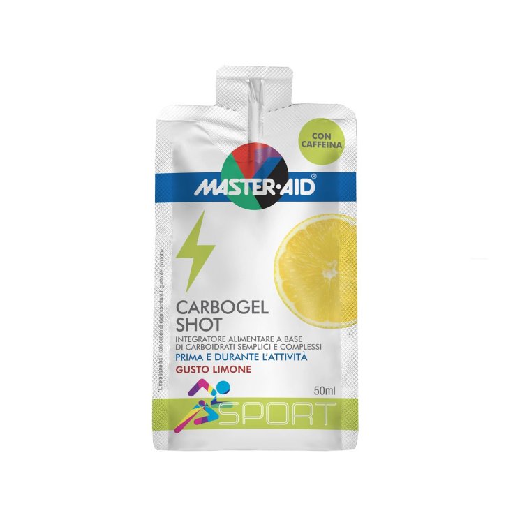 Master-Aid® Sport Carbogel Shot Complemento Alimenticio A Base De Hidratos De Carbono Simples Y Complejos Sabor Limón 50ml