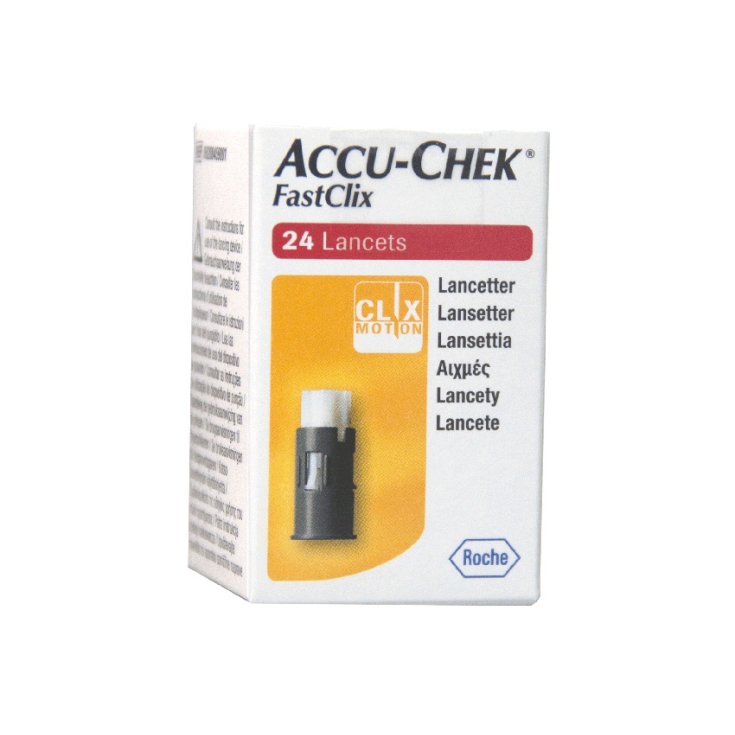 Roche Accu-Chek Fastclix Blood Sugar Lancets 24 Piezas