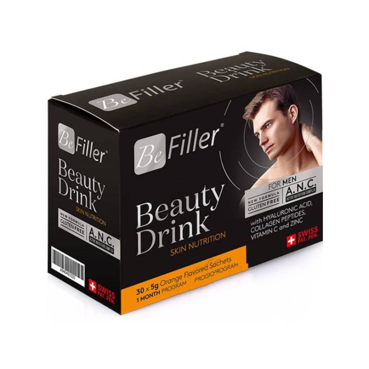 Be Filler Beauty Drink Skin Nutrition For Men Complemento alimenticio 30 sobres
