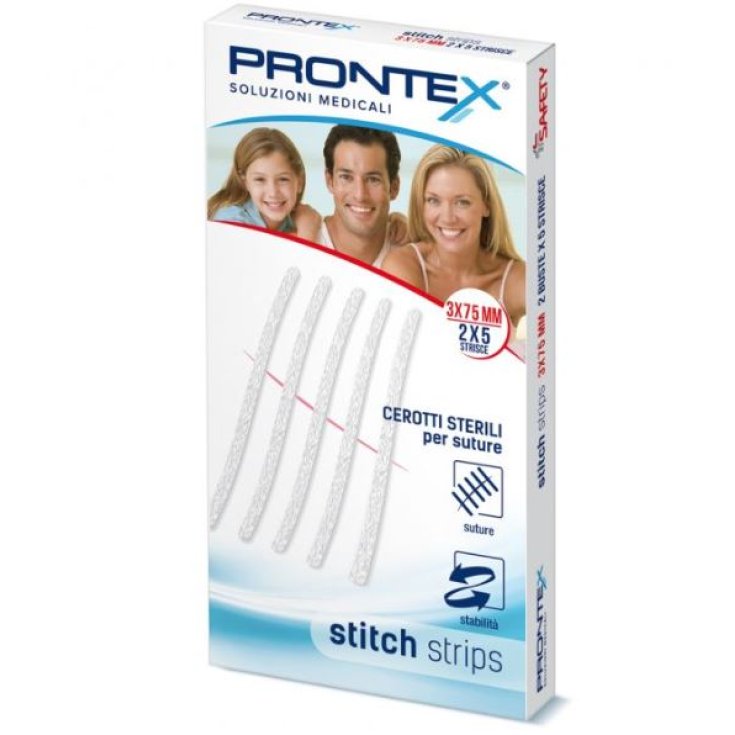 Safety Prontex Stitch Strips Sutura Tiritas 3x75cm 10 Piezas