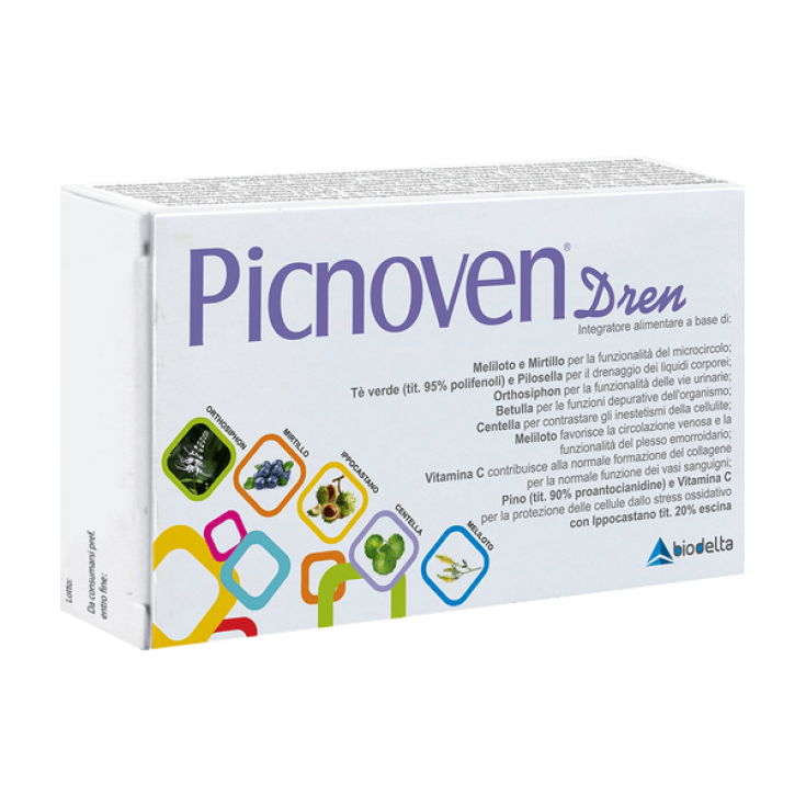 Biodelta Picnoven Dren Complemento Alimenticio Sin Gluten 50 Comprimidos