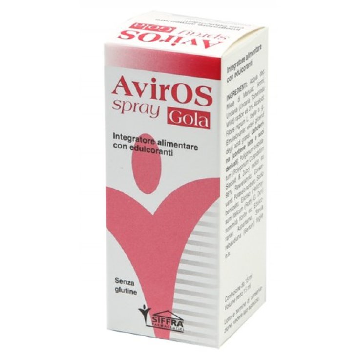 Siffra Farmaceutici AvirOS Spray Complemento Alimenticio Para La Garganta Con Edulcorantes 15ml