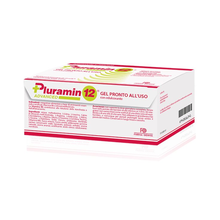 Farma-Derma Pluramin 12® Gel Avanzado Listo Para Usar Complemento Alimenticio 14 Stick Pack De 15ml