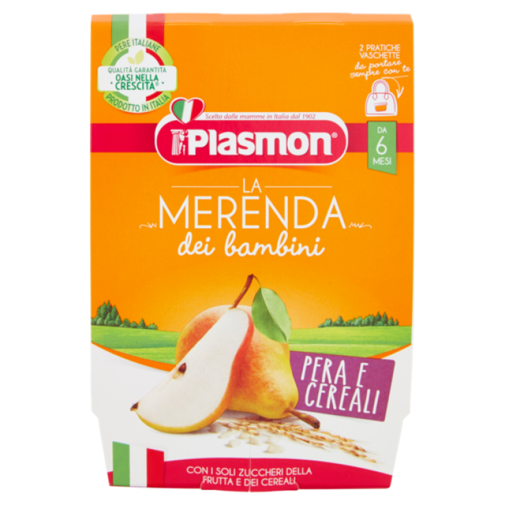 Plasmon Snack Infantil Pera Y Cereales 2x120g