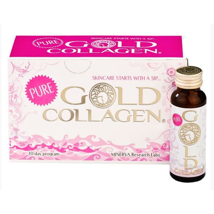 Minerva Gold Collagen Pure Food Supplement Tratamiento Mensual 30 Viales