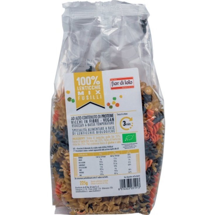 Fior Di Loto Mezcla de Fusilli de Lentejas Bio Sin Gluten 225g