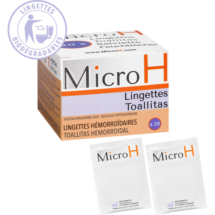 Micro H Toallitas Calmantes Para Hemorroides 20 Toallitas