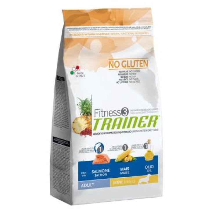 Trainer Fitness 3 Adultos Mini Salmón Aceite de Maíz Alimento Seco para Perros Sin Gluten 800g