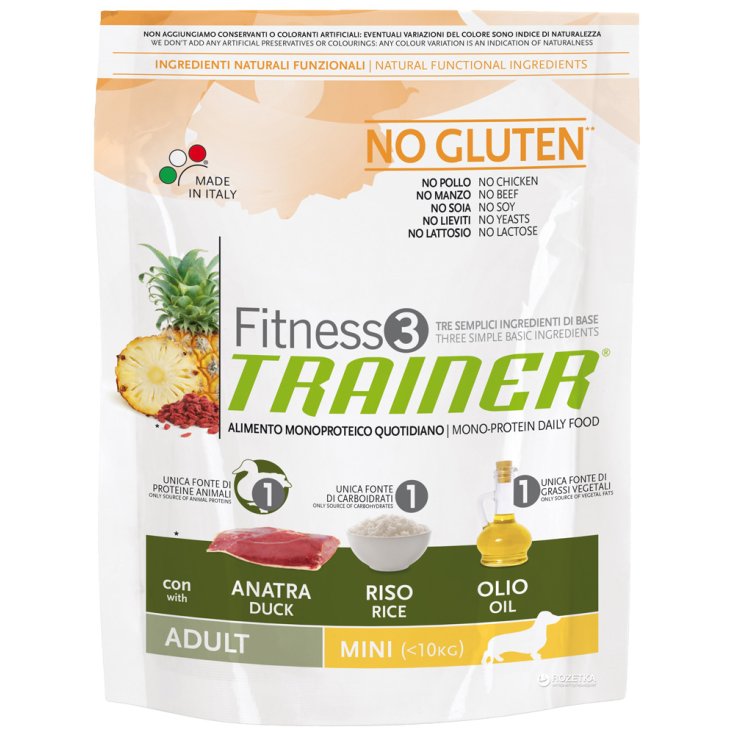 Trainer Fitness3 Adult Mini Alimento Seco Para Perros Con Pato, Arroz Y Aceite 800g