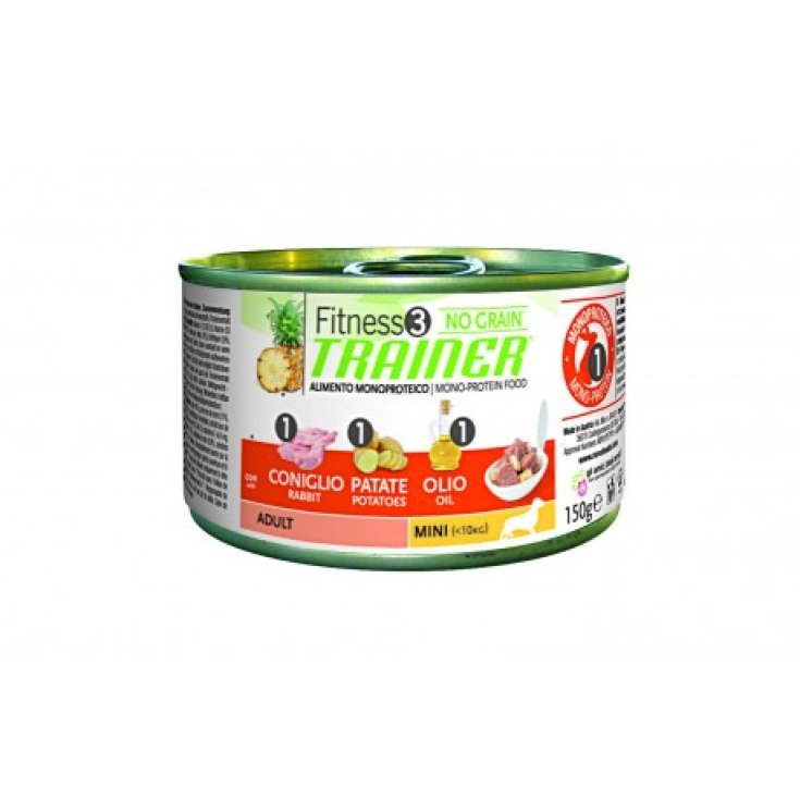 Trainer Fitness 3 Adult Mini Comida Húmeda Con Conejo, Patatas Y Aceite 150g