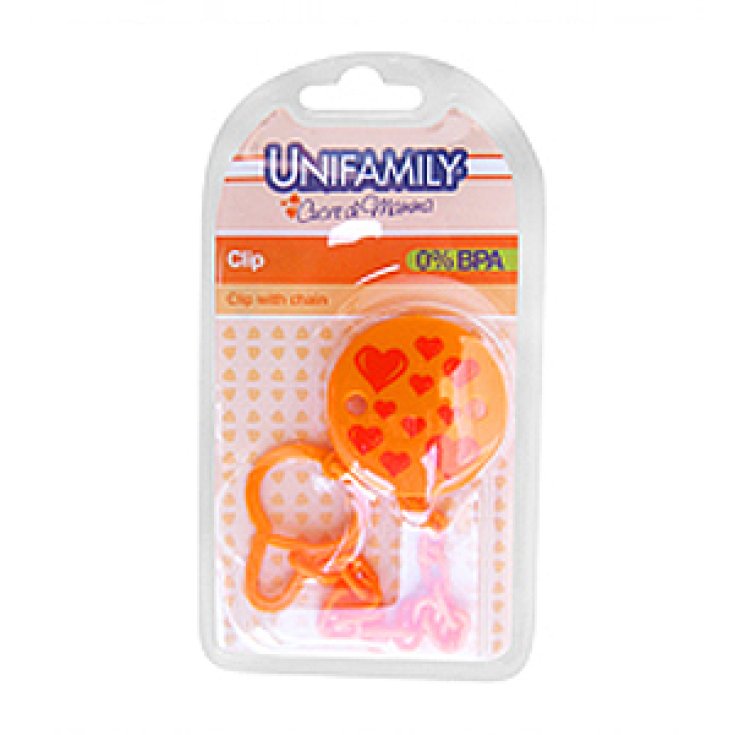 Clip Unifamiliar Con Cadena Naranja 1 Pieza