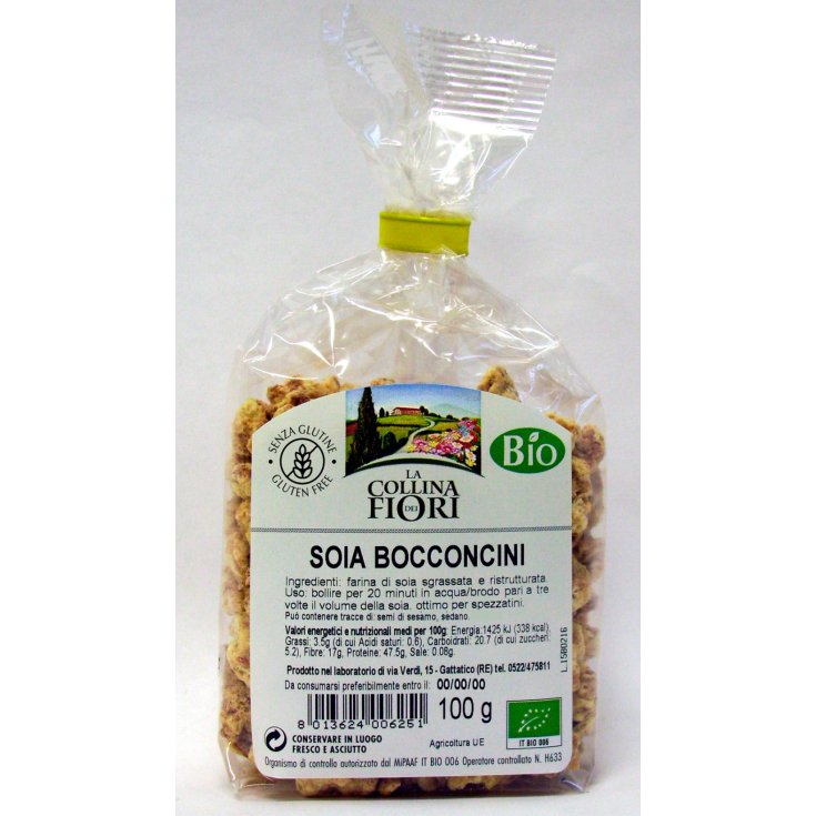 La Collina Dei Fiori Trozos de Soja Ecológico Sin Gluten 100g