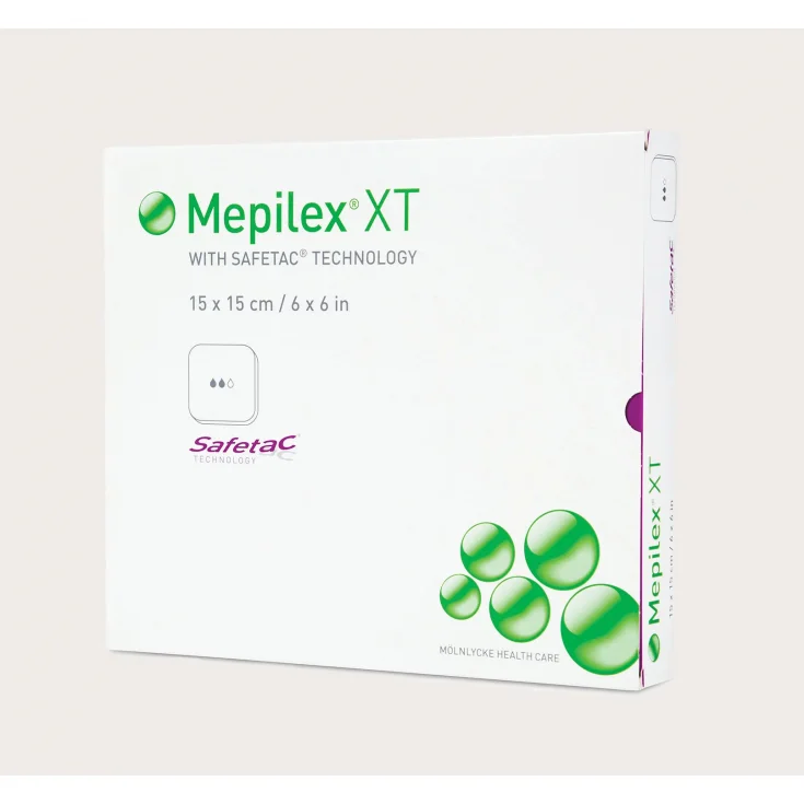 Apósito de espuma Mölnlycke® Mepilex® XT con Safetac® Tamaño 5x5cm