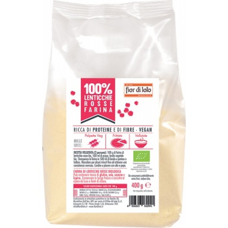 Fior Di Loto Harina de Lentejas Rojas Bio 400g