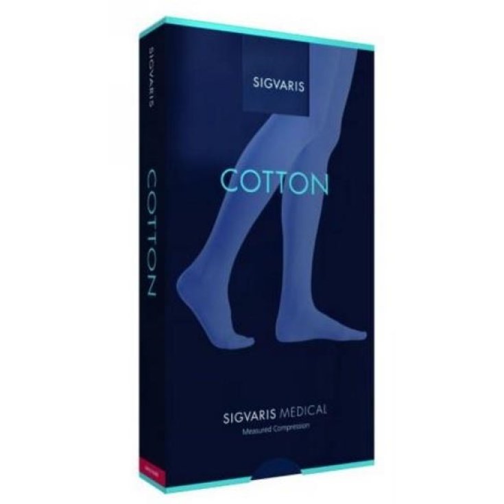 Sigvaris Cotton 2 AD Medias Hasta la Rodilla Punta Cerrada Color Natural Talla XL Normal Plus