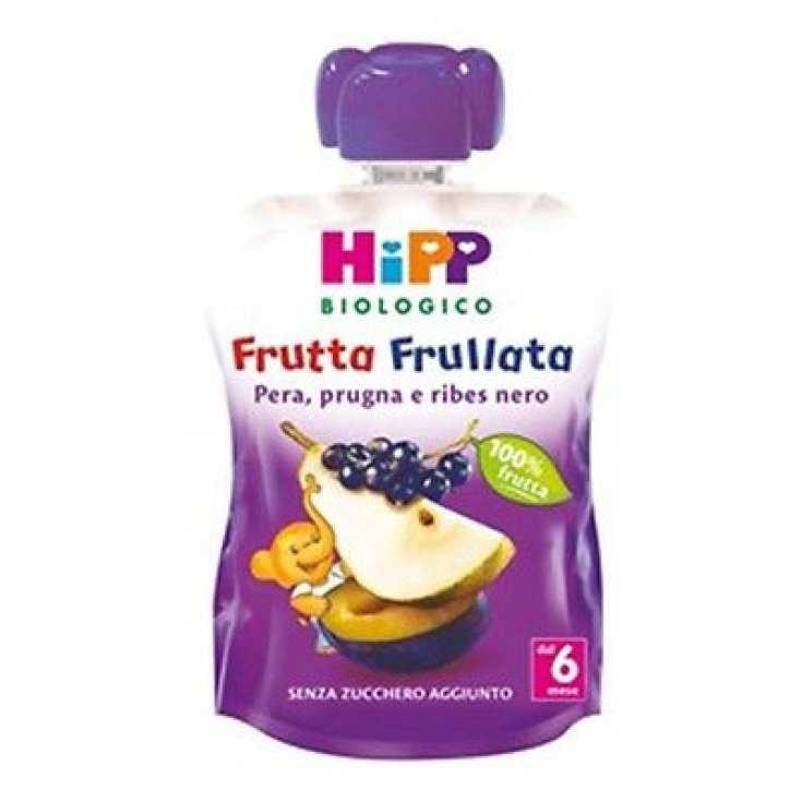 Puré de frutas orgánico HiPP Pera Ciruela Grosella negra 90 g