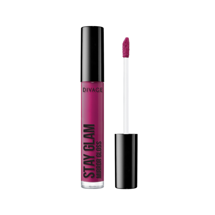 Divage Stay Glam Brillo de Labios Efecto Espejo 4 Púrpura Intenso