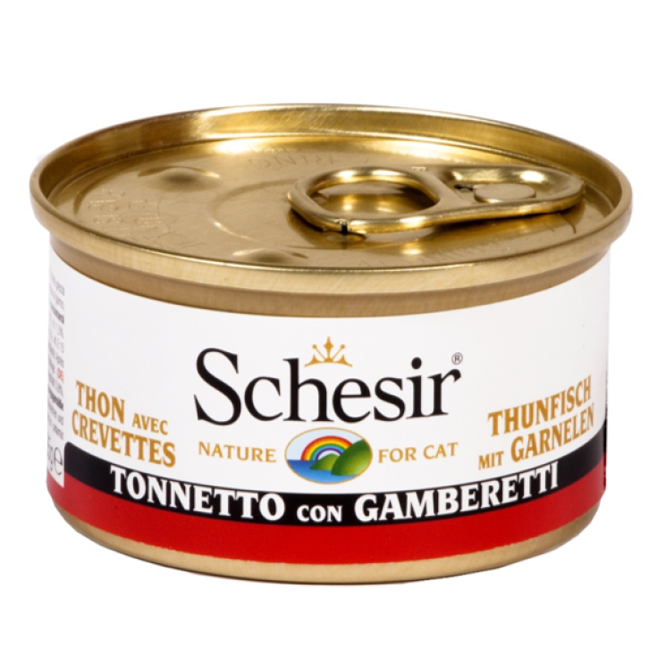 Schesir Atun Con Gambas Pienso Animal 85g