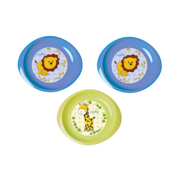 Nuvita Baby Bowls Primeros Números Color Azul Y Verde 3 Piezas