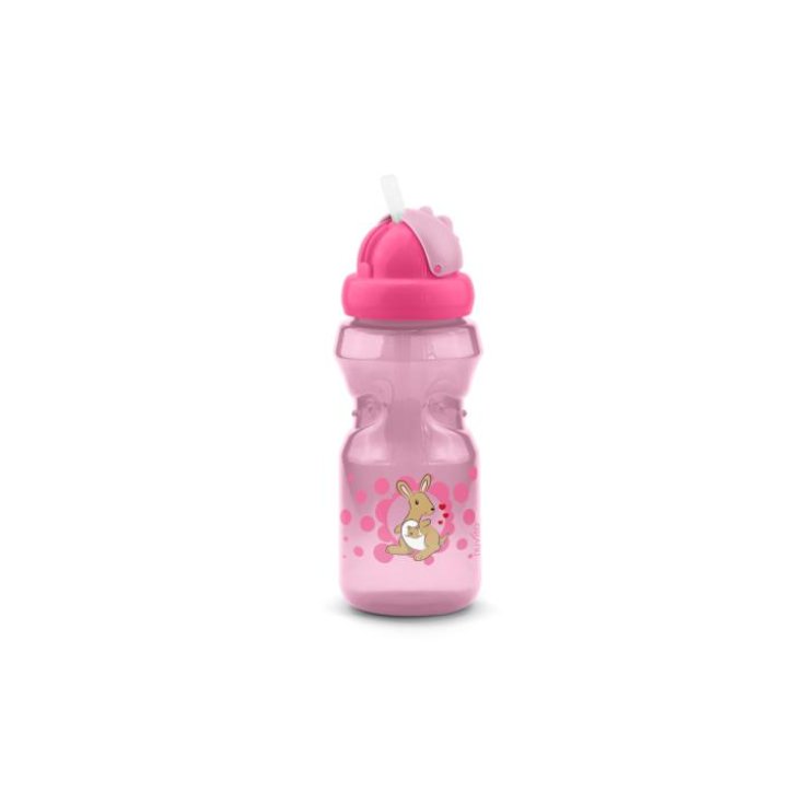 Botella Nuvita Con Pajita Color Rosa 1 Pieza