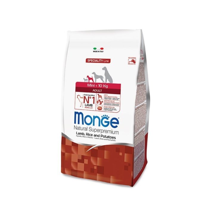 Monge Mini Adult Alimento Para Perros Con Cordero, Arroz Y Patatas 800g