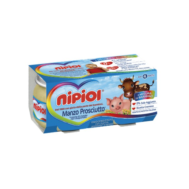 Nipiol Jamón Ternera Homogeneizado Infantil 4x80g