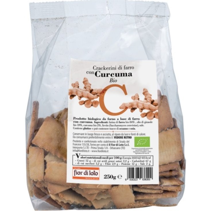 Fior Di Loto Crackerini De Espelta Con Cúrcuma Ecológica 250g