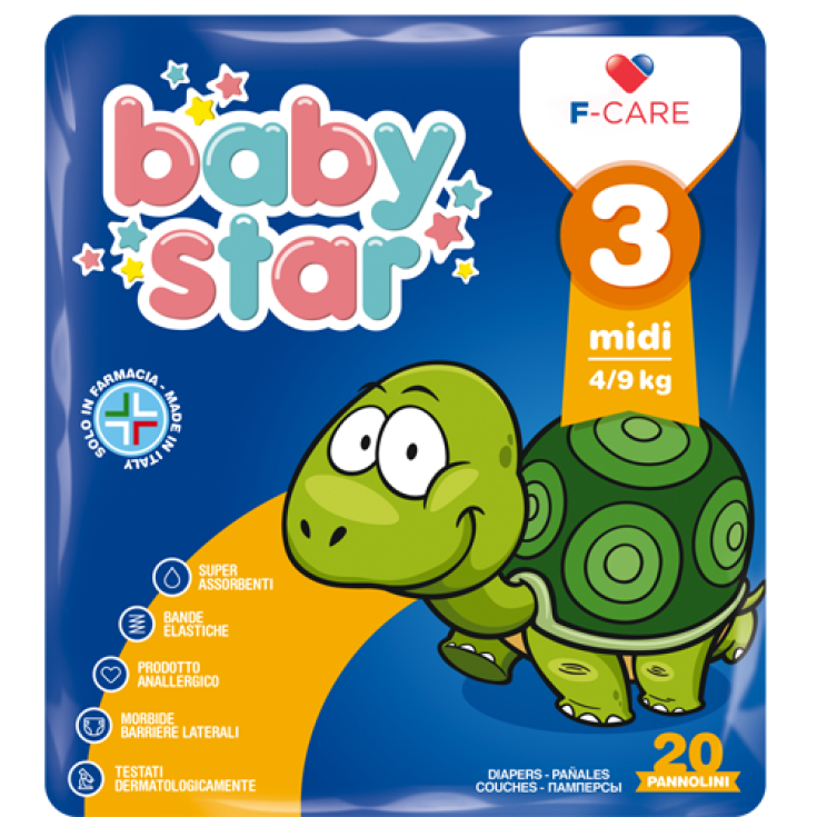 Baby Star Pañales 3 Midi 4-9kg 20 Piezas