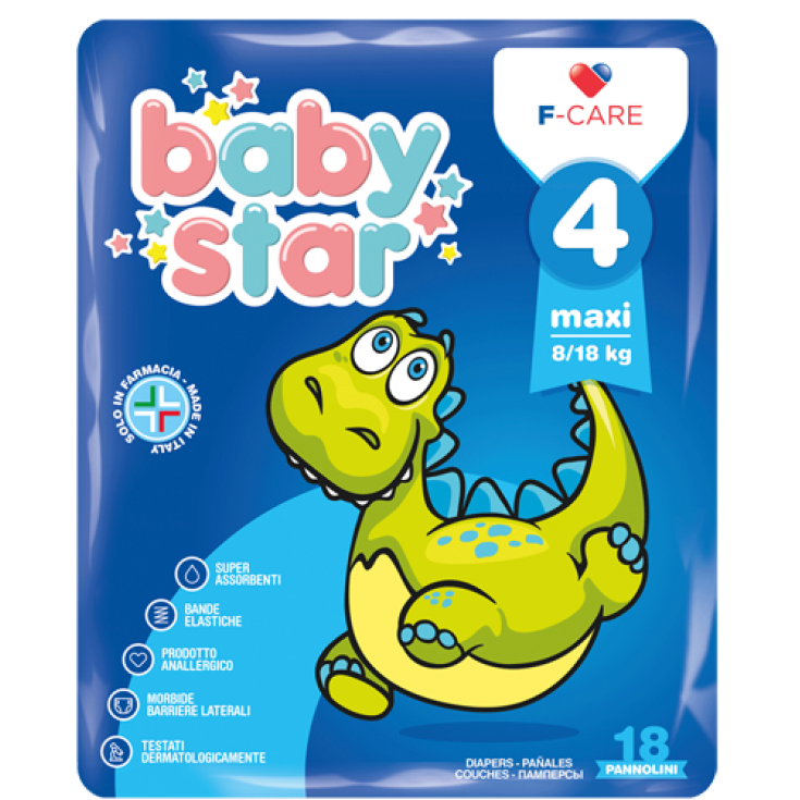 Baby Star Pañales 4 Maxi 8-18kg 18 Piezas