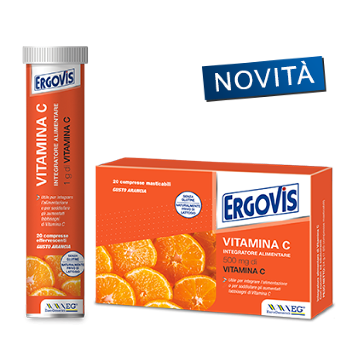 Ergovis Vitamina C Complemento Alimenticio 500mg 20 Comprimidos Masticables